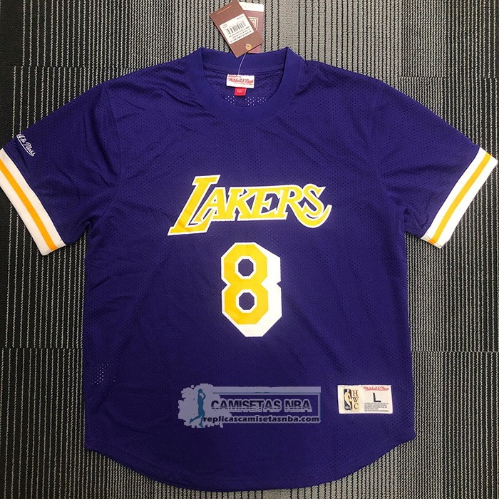 Camiseta Manga Corta Los Angeles Lakers Kobe Bryant NO 8 Violeta